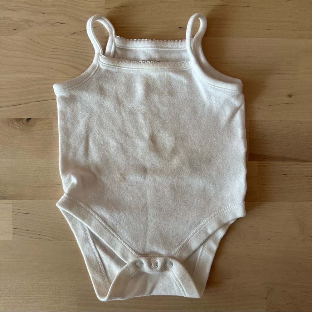 [5/$15] Cotton Sleeveless Onesie - 3-6M